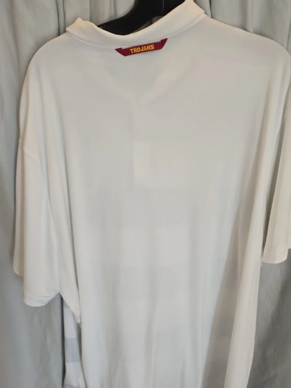 Nike White & Light Grey Striped USC Polo